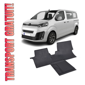 Set 4 covorase Citroen Spacetourer 2M 2016-prezent, din cauciuc 100%, compatibile cu autoturismul CITROEN SpaceTourer