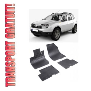 Set 4 covorase Dacia Duster 2010-2020, din cauciuc 100%, compatibile cu autoturismul DACIA Duster