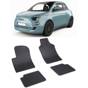 Set 4 covorase Fiat 500 Hybrid 2020-prezent, din cauciuc 100%, compatibile cu autoturismul FIAT 500 v5933