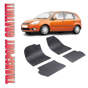 Set 4 covorase Ford Fiesta 2002-2012, din cauciuc 100%, compatibile cu autoturismul FORD Fiesta