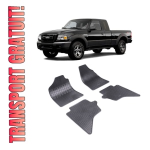 Set 4 covorase Ford Ranger 2007-2011, din cauciuc 100%, compatibile cu autoturismul FORD Ranger