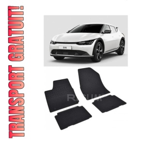 Set 4 covorase Kia Ev6 2021-prezent, din cauciuc 100%, compatibile cu autoturismul KIA EV6