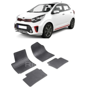 Set 4 covorase Kia Picanto 2011-2017, din cauciuc 100%, compatibile cu autoturismul KIA Picanto v1362