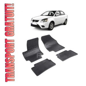 Set 4 covorase Kia Rio 2005-2011, din cauciuc 100%, compatibile cu autoturismul KIA Rio