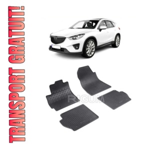 Set 4 covorase Mazda 2 2007-2015, din cauciuc 100%, compatibile cu autoturismul MAZDA 2