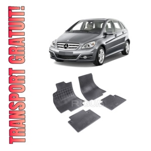 Set 4 covorase Mercedes B-Klasse 2005-2011, din cauciuc 100%, compatibile cu autoturismul MERCEDES B-Klasse