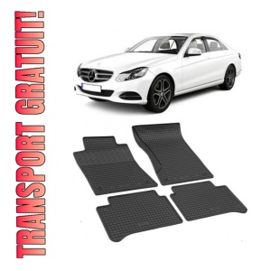 Set 4 covorase Mercedes E-Klasse 2002-2009, din cauciuc 100%, compatibile cu autoturismul MERCEDES E-Klasse