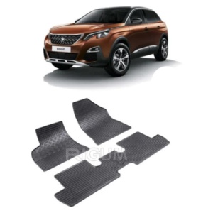 Set 4 covorase Peugeot 3008 2009-2016, din cauciuc 100%, compatibile cu autoturismul PEUGEOT 3008 v3135