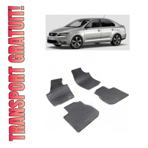 Set 4 covorase Seat Toledo 2012-2019, din cauciuc 100%, compatibile cu autoturismul SEAT Toledo