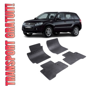 Set 4 covorase Suzuki Grand Vitara 2005-2015, din cauciuc 100%, compatibile cu autoturismul SUZUKI Grand