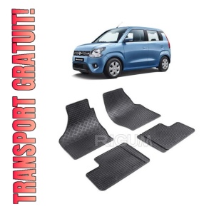 Set 4 covorase Suzuki Wagon R+ 2004-prezent, din cauciuc 100%, compatibile cu autoturismul SUZUKI Wagon