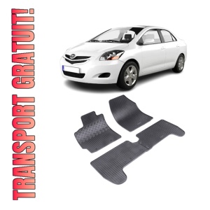 Set 4 covorase Toyota Yaris 2006-2011, din cauciuc 100%, compatibile cu autoturismul TOYOTA Yaris