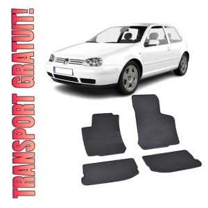 Set 4 covorase Volkswagen Golf Iv 1998-2003, din cauciuc 100%, compatibile cu autoturismul Volkswagen Golf