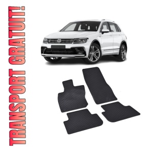 Set 4 covorase Volkswagen Tiguan Etsi 2024-prezent, din cauciuc 100%, compatibile cu autoturismul Volkswagen Tiguan
