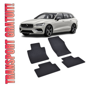 Set 4 covorase Volvo V60 Phev 2018-prezent, din cauciuc 100%, compatibile cu autoturismul VOLVO V60