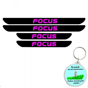 Set 4 protectii praguri auto autoadezive Focus si breloc Succes, accesorii pentru autoturismul tau - masina v246519