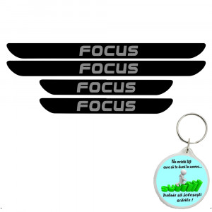 Set 4 protectii praguri auto autoadezive Focus si breloc Succes, accesorii pentru autoturismul tau - masina v246520