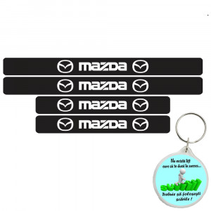 Set 4 protectii praguri auto autoadezive Mazda si breloc Succes, accesorii pentru autoturismul tau - masina v246819