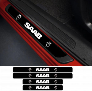 Set 4 protectii praguri auto, autoadezive Saab si breloc Succes, accesorii pentru autoturismul tau - masina v247141