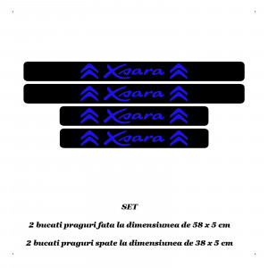 Set 4 protectii praguri auto autoadezive Xsara si breloc Succes, accesorii pentru autoturismul tau - masina v248339