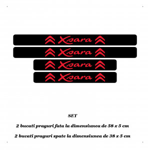 Set 4 protectii praguri auto autoadezive Xsara si breloc Succes, accesorii pentru autoturismul tau - masina v248343