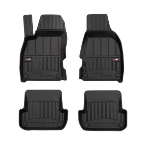 Set 5 covorase auto AUDI A4 B7 Avant (8ED) din 2014-2020, cu covoras tunel median, presuri auto din cauciuc, 4x Stickere auto cu AUDI - Img 3