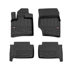 Set 5 covorase auto AUDI Q7 (4LB) din 2004-2008, cu covoras tunel median, presuri auto din cauciuc, 4x Stickere auto cu AUDI - Img 3