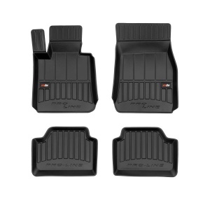 Set 5 covorase auto BMW Seria 1 (F20) din 2011-2019, cu covoras tunel median, presuri auto din cauciuc, 4x Stickere auto cu BMW - Img 3