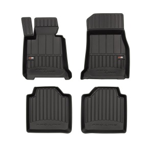 Set 5 covorase auto BMW Seria 3 Gran Turismo (F34) din 2014-2018, cu covoras tunel median, presuri auto din cauciuc, 4x Stickere auto cu BMW - Img 3