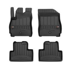 Set 5 covorase auto CHEVROLET ORLANDO (J309) din 2005-2012, cu covoras tunel median, presuri auto din cauciuc, 4x Stickere auto cu CHEVROLET - Img 3