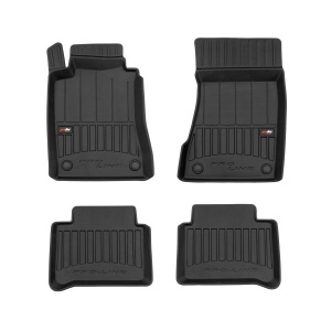 Set 5 covorase auto MERCEDES-BENZ E-CLASS (W211) din 2009-2016, cu covoras tunel median, presuri auto din cauciuc, 4x Stickere auto cu MERCEDES-BENZ - Img 3