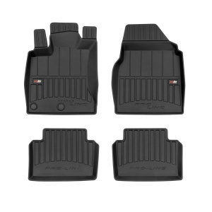 Set 5 covorase auto NISSAN QASHQAI I (J10, NJ10) din 2006-2015, cu covoras tunel median, presuri auto din cauciuc, 4x Stickere auto cu NISSAN - Img 3