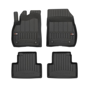Set 5 covorase auto OPEL ZAFIRA TOURER C (P12) din 2016-2019, cu covoras tunel median, presuri auto din cauciuc, 4x Stickere auto cu OPEL - Img 3