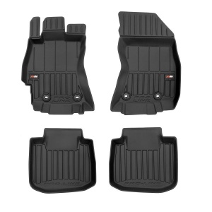 Set 5 covorase auto SUBARU OUTBACK (BS) din 2012-2020, cu covoras tunel median, presuri auto din cauciuc, 4x Stickere auto cu SUBARU - Img 3