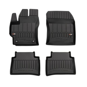 Set 5 covorase auto TOYOTA COROLLA Saloon (_E21_) din 2014-2018, cu covoras tunel median, presuri auto din cauciuc, 4x Stickere auto cu TOYOTA - Img 3