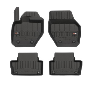 Set 5 covorase auto VOLVO XC60 I VAN (156) din 2008-2015, cu covoras tunel median, presuri auto din cauciuc, 4x Stickere auto cu VOLVO - Img 3