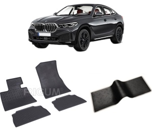 Set 5 covorase BMW X6 G06 din 11.2019-PREZENT, cu covoras tunel median, CAROSERIE SUV, Presuri cauciuc 100%, compatibil cu autoturismul BMW X6 G06, Rigum - Img 2