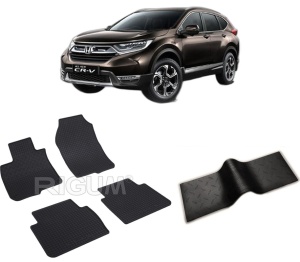 Set 5 covorase HONDA CR-V V HYBRID din 02.2019-07.2023, cu covoras tunel median, CAROSERIE SUV HYBRID, Presuri cauciuc 100%, compatibil cu autoturismul HONDA CR-V V HYBRID, Rigum - Img 2
