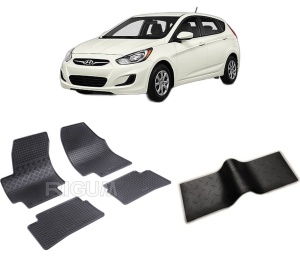 Set 5 covorase HYUNDAI ACCENT din 2006-2010, cu covoras tunel median, CAROSERIE HATCHBACK, Presuri cauciuc 100%, compatibil cu autoturismul HYUNDAI ACCENT, Rigum - Img 2