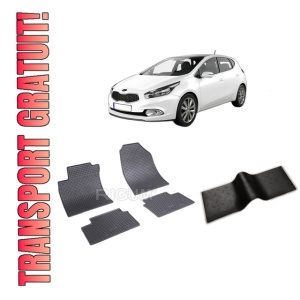 Set 5 covorase KIA CEED III din 06.2018-PREZENT, cu covoras tunel median, CAROSERIE HATCHBACK, Presuri cauciuc 100%, compatibil cu autoturismul KIA CEED III, Rigum