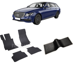 Set 5 covorase MERCEDES E-CLASS W213 din 11.2016-07.2023, cu covoras tunel median, CAROSERIE COMBI, Presuri cauciuc 100%, compatibil cu autoturismul MERCEDES E-CLASS W213, Rigum - Img 2