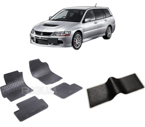 Set 5 covorase MITSUBISHI LANCER IX din 10.2007-08.2017, cu covoras tunel median, CAROSERIE COMBI, Presuri cauciuc 100%, compatibil cu autoturismul MITSUBISHI LANCER IX, Rigum - Img 2
