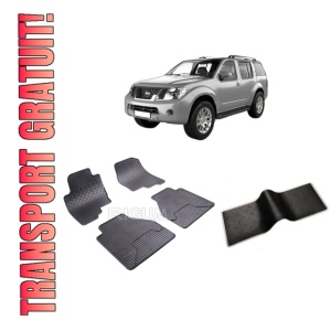 Set 5 covorase NISSAN PATHFINDER din 2005-2010, cu covoras tunel median, CAROSERIE SUV, Presuri cauciuc 100%, compatibil cu autoturismul NISSAN PATHFINDER, Rigum