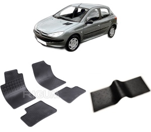 Set 5 covorase PEUGEOT 206 din 1998-2010, cu covoras tunel median, CAROSERIE HATCHBACK, Presuri cauciuc 100%, compatibil cu autoturismul PEUGEOT 206, Rigum - Img 2