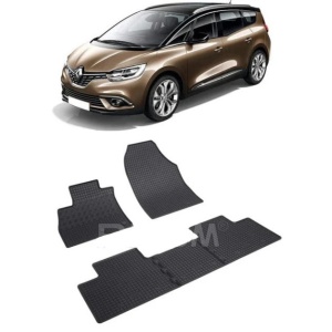 Set 5 covorase Renault Scenic / Grand Scenic 2016-2022, din cauciuc 100%, compatibile cu autoturismul RENAULT Scenic v3070