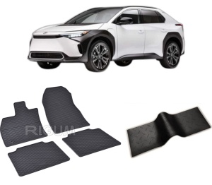 Set 5 covorase TOYOTA BZ4X din 07.2022-PREZENT, cu covoras tunel median, CAROSERIE SUV, Presuri cauciuc 100%, compatibil cu autoturismul TOYOTA BZ4X, Rigum - Img 2