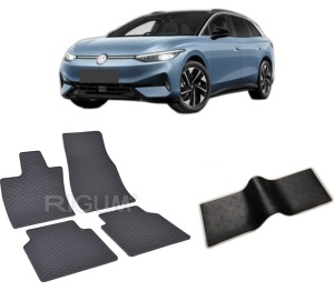 Set 5 covorase VOLKSWAGEN ID.7 din 06.2024-PREZENT, cu covoras tunel median, CAROSERIE COMBI, Presuri cauciuc 100%, compatibil cu autoturismul VOLKSWAGEN ID.7, Rigum - Img 2