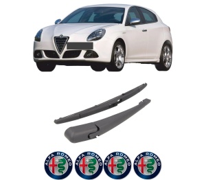 Set brat stergator spate cu lamela pentru ALFA ROMEO GIULIETTA (940_) din 2010-2020, pentru spate, din cauciuc siliconat rezistent, 4 stickere auto ALFA ROMEO v2717