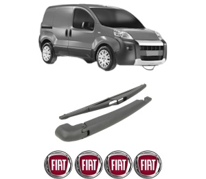 Set brat stergator spate cu lamela pentru FIAT 500 (312_) din 2007-2013, pentru spate, din cauciuc siliconat rezistent, 4 stickere auto FIAT v2113