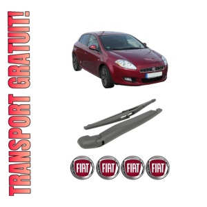Set brat stergator spate cu lamela pentru FIAT BRAVO II (198_) din 2006-2014, pentru spate, din cauciuc siliconat rezistent, 4 stickere auto FIAT